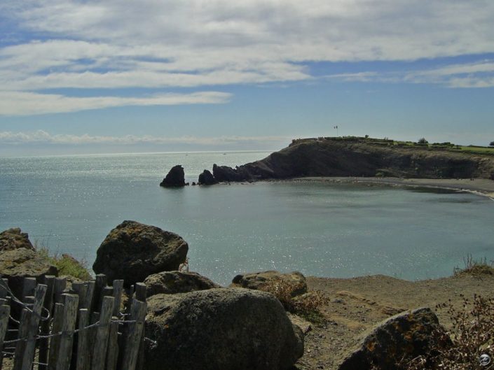 Vue d'une caldeira au Cap d'Agde